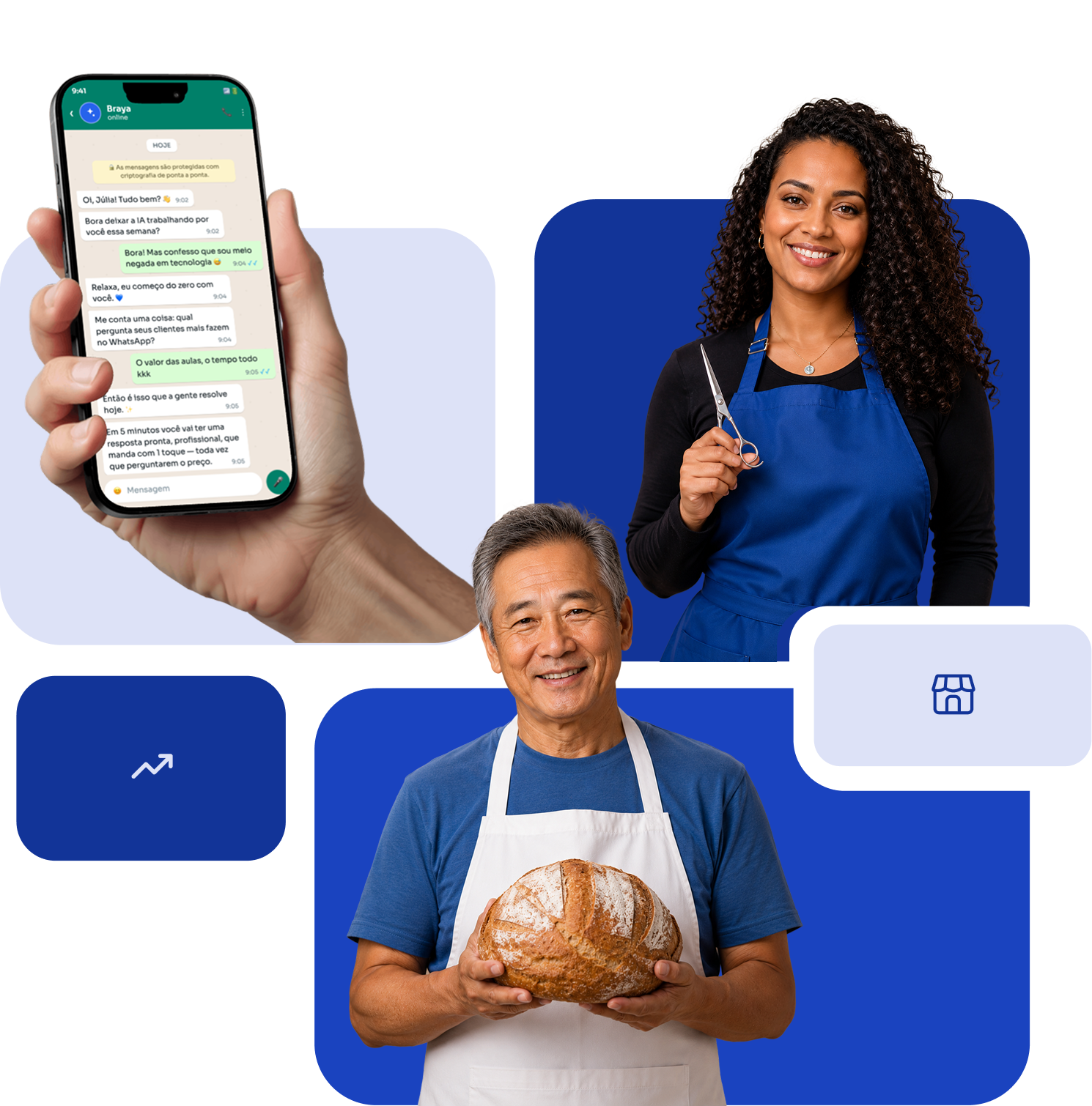 Braya — empreendedores e conversa no WhatsApp